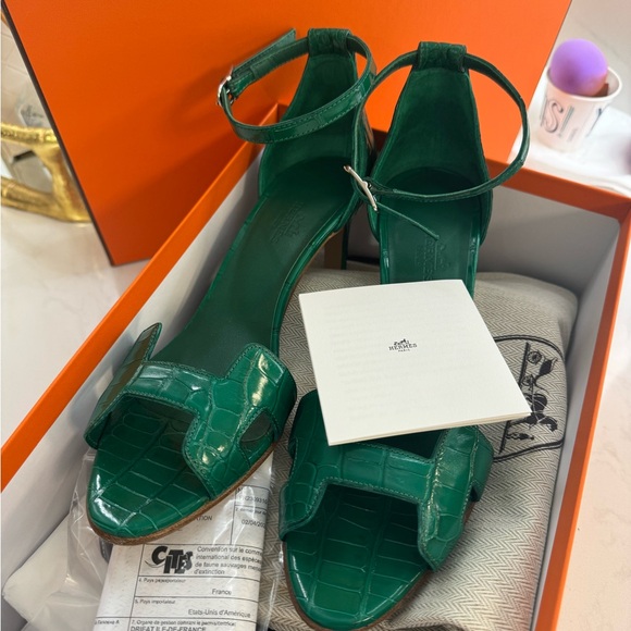 Hermes Women Premiere Sandals in Mississippi Alligator 🐊 - Picture 1 of 3